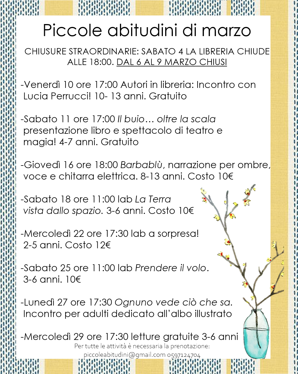 Calendario di marzo