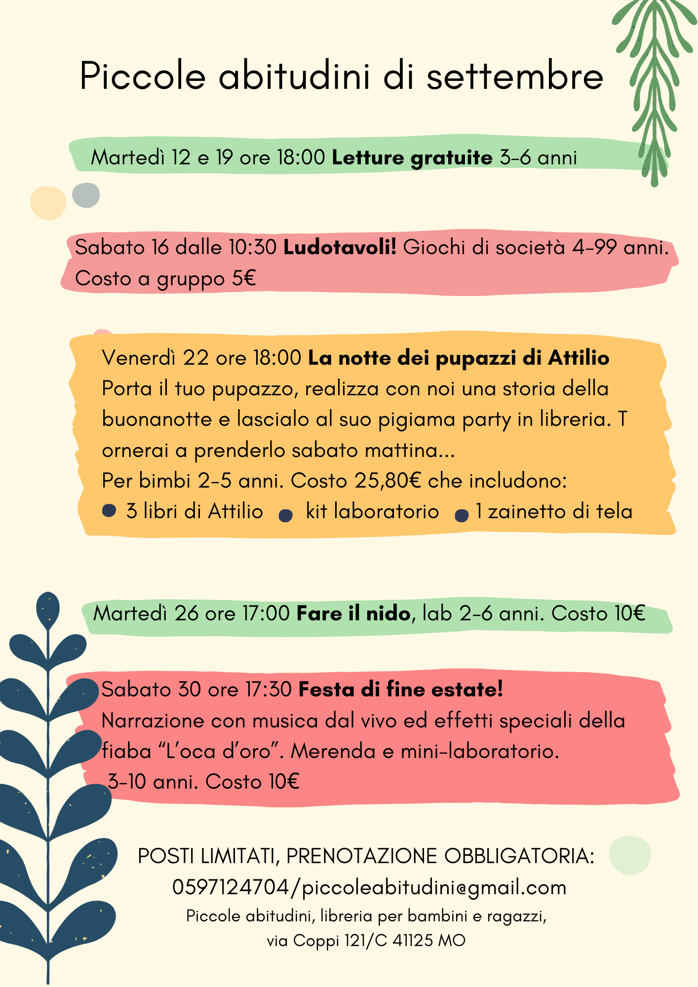 Calendario di settembre