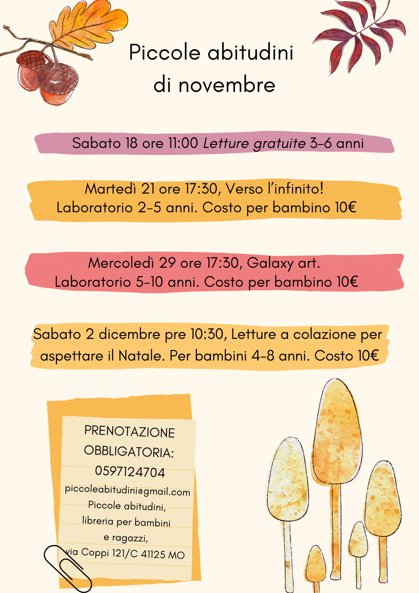 Calendario novembre