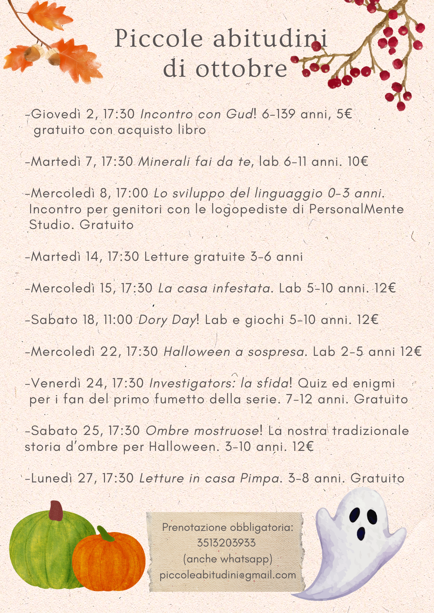 Calendario di ottobre