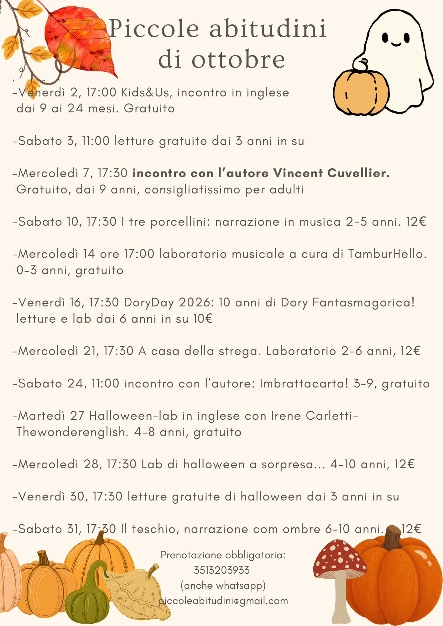 Calendario di ottobre